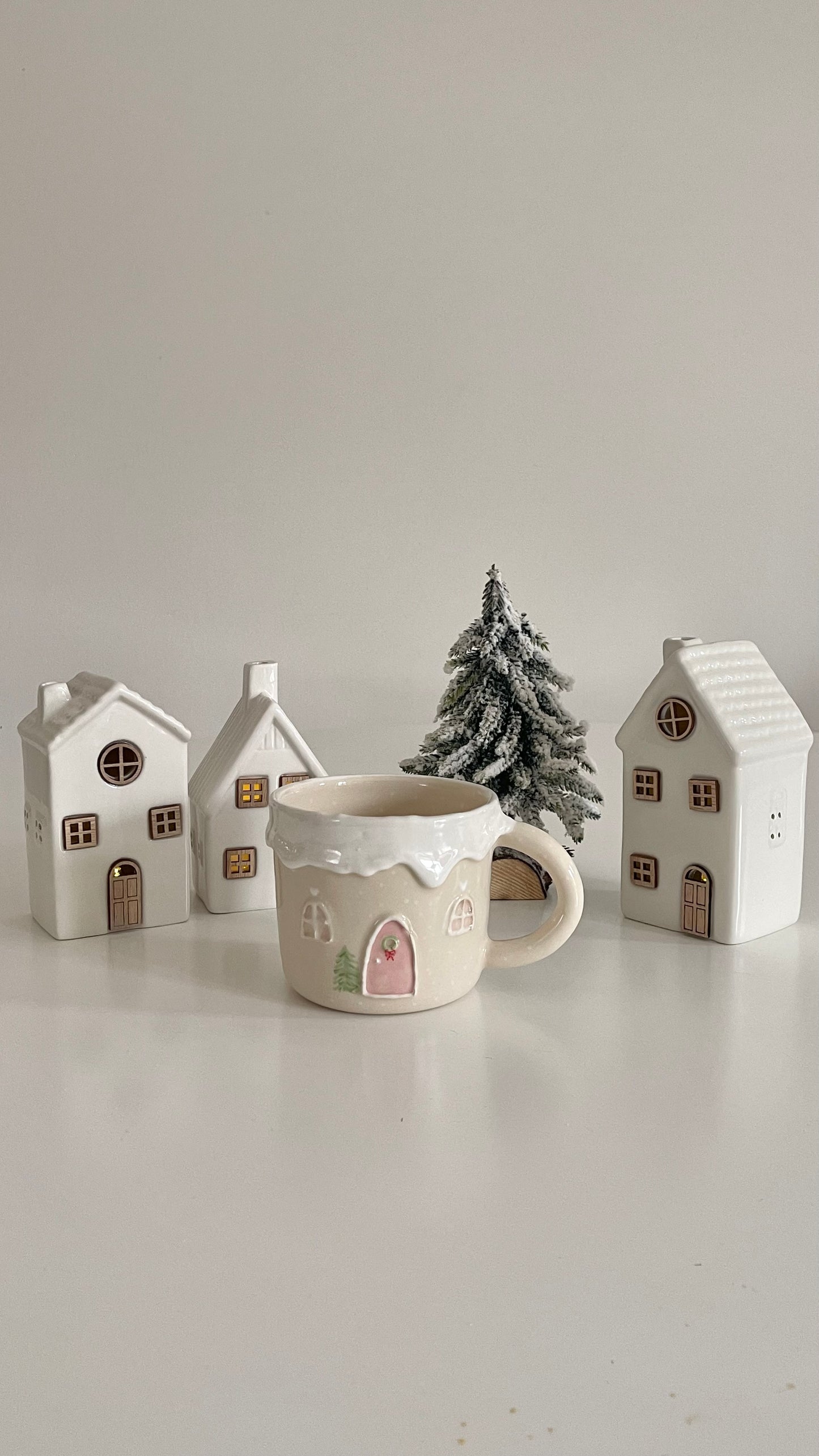Pink cottage mug