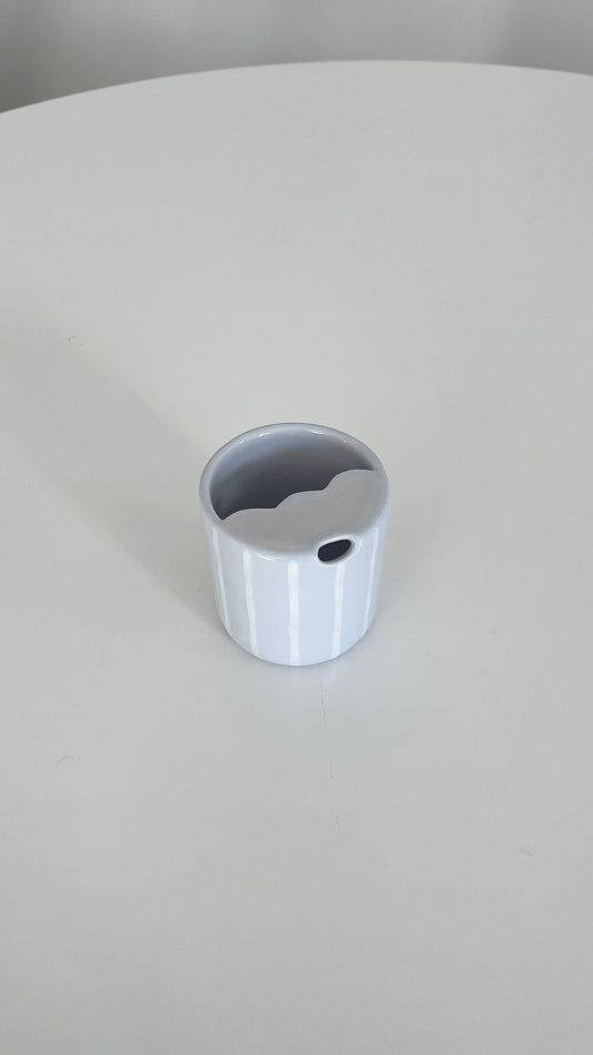 Blue stripes take away cup