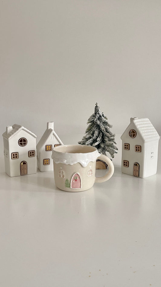 Pink cottage mug