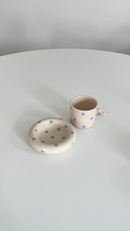 Baby blue dots set