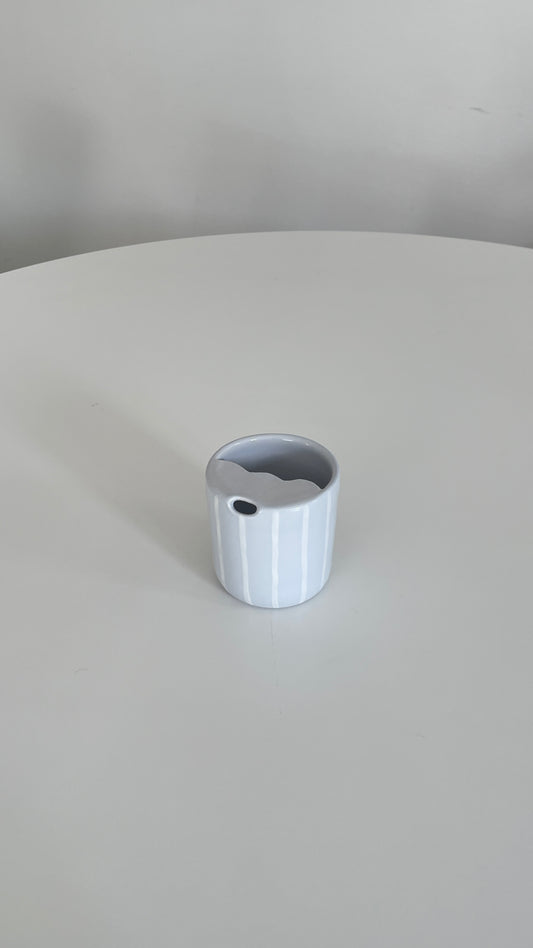 Blue stripes take away cup