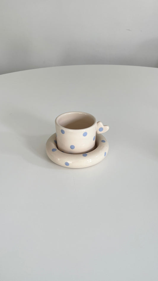Baby blue dots set